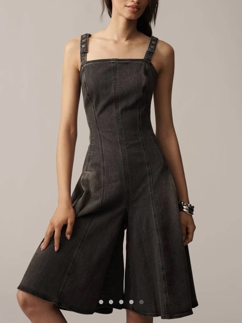 Anthropologie Denim Black Jumpsuit Overalls - XS